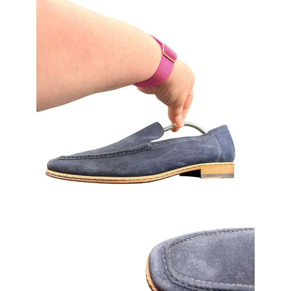 J. Wilton Blue Suede Loafers EU 42 US 9 Made in Italy Vero Cuoio